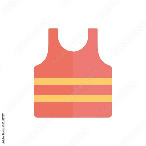 Safety apron icon illustration in flat design style.