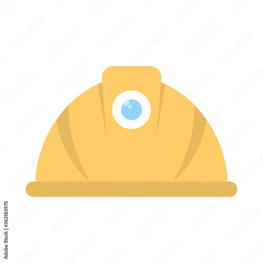 Miner helmet with lamp. Construction hard hat sign. Miner helmet with lamp. Construction hard hat sign.
