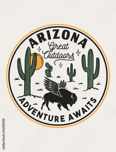 Desert theme vector artwork for t-shirts prints, posters and other uses.