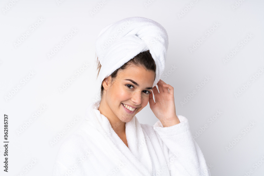 Teenager girl over isolated background . Portrait Teenager girl over isolated background . Portrait
