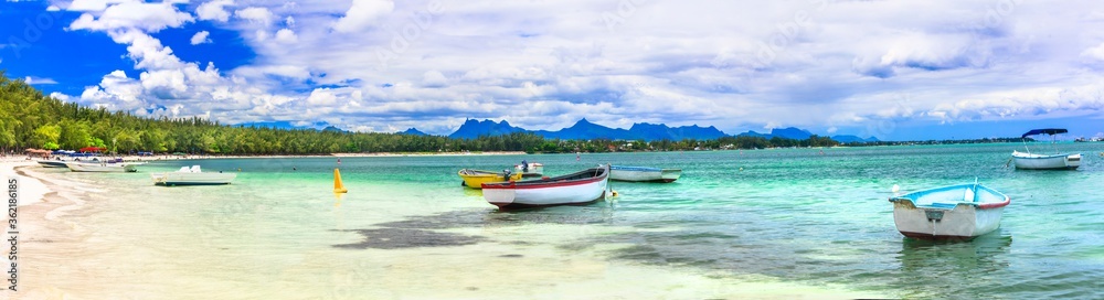 Best beaches of Mauritius island - Mont Choisy in norther part