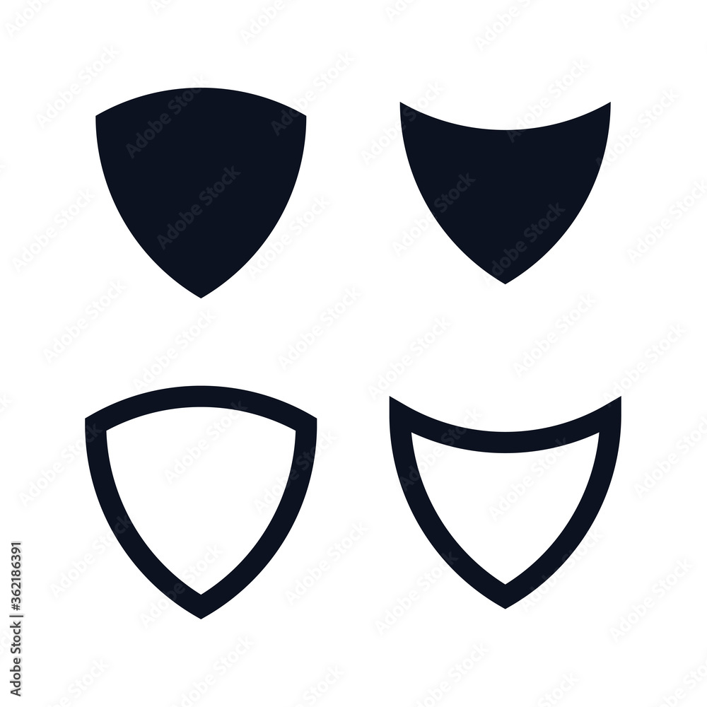 Shield icon symbol protection logo illustration vector