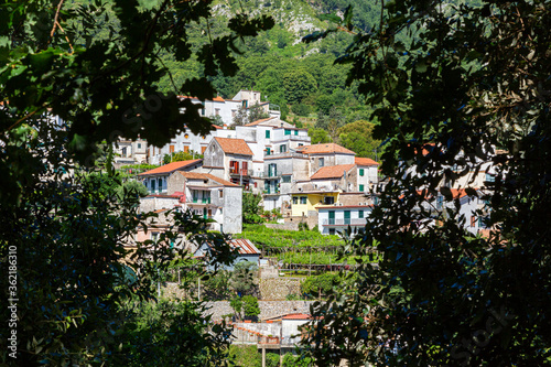 Scala (Salerno, Italy) - A view of a little village along the trekking route from Scala to Ravello in Amalfi coast is dedicated to both experts and beginners: about 10 km of paths between the hill and