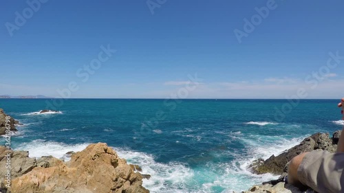 Contempating the Sea from a Cliff