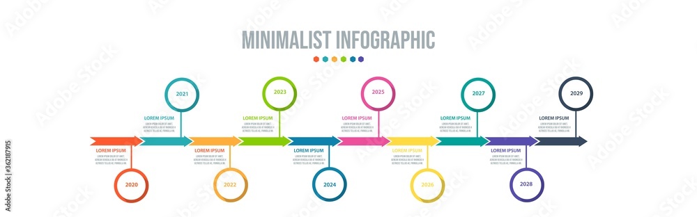 Business data visualization. Process chart. Abstract elements of graph ...