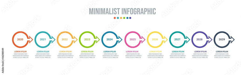 Business data visualization. Process chart. Abstract elements of graph ...