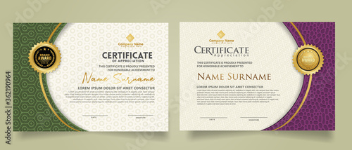 Set modern certificate template.
