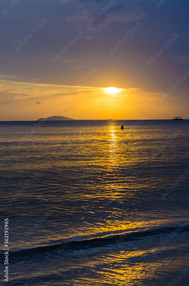 Amazing sunset view on South China sea at Sanya, Hainan, China Amazing sunset view on South China sea at Sanya, Hainan, China