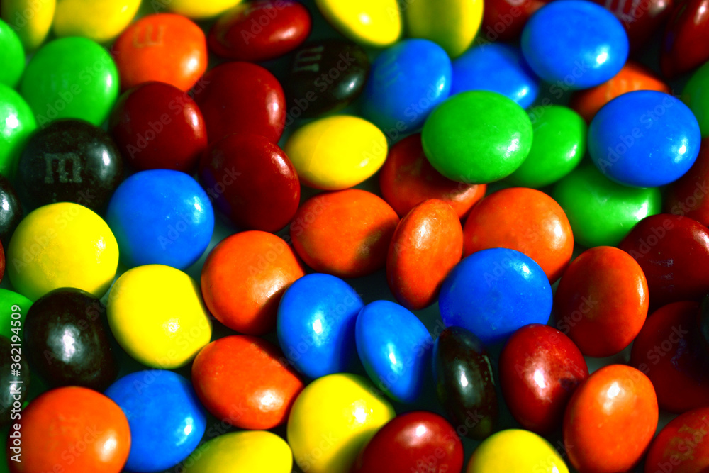 Chocolate coated colors sugar are very beautiful. Chocolate coated colors sugar are very beautiful.