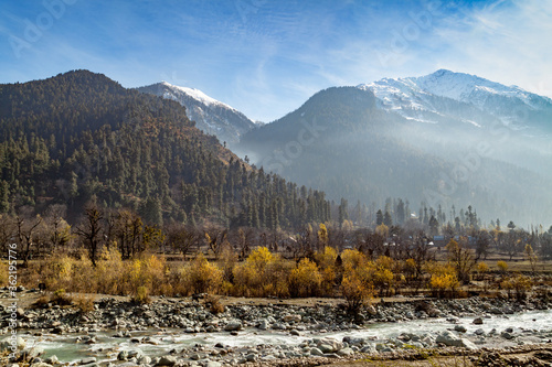 Photography A water stream flowing down the terrains of Himalayan Mountains