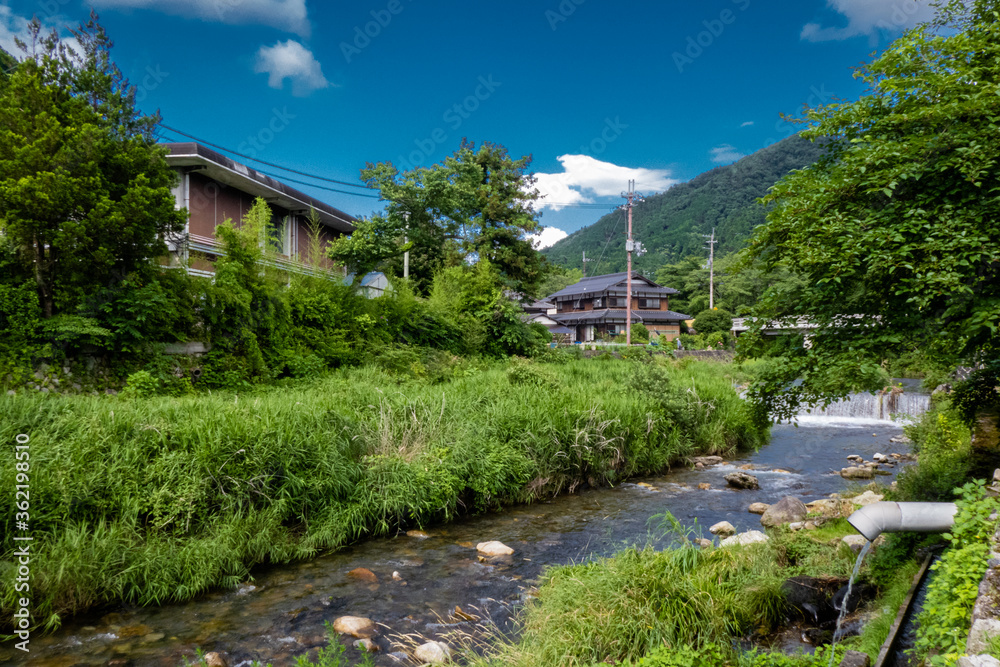 京都 大原 田舎の原風景 夏の景色
