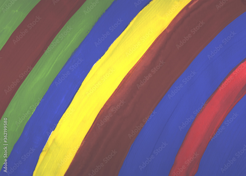Obraz premium Mexican background, multi-colored stripes, texture, orange, blue, green, yellow, brown, gradient, pattern, rainbow, drawing, graphics, brush, paint, oil, gouache, casual, print, photo background, dark