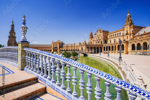 Plaza de Espana  in Seville, Andalusia, Spain photo