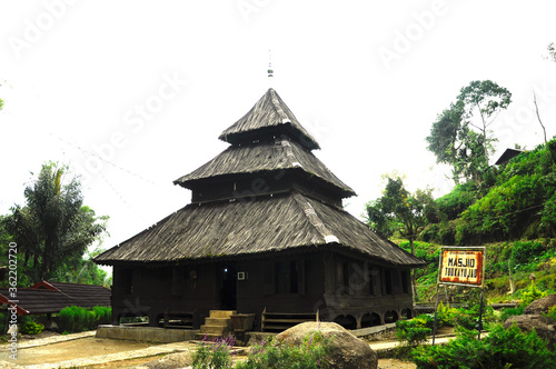 WEST SUMATERA, INDONESIA -JUNE 8, 2014: Tuo Kayu Jao Mosque is located in West Sumatra, Indonesia. Built in 1599 and is the second oldest mosque in Indonesia.