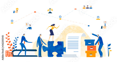 Group of office workers, business people communicating to each other. Dialog between colleagues, making decisions, solve the problems, supporting and developing business project, challenge and winning