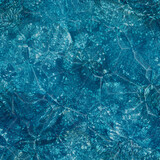 Crystal ice texture. Blue crystal surface.