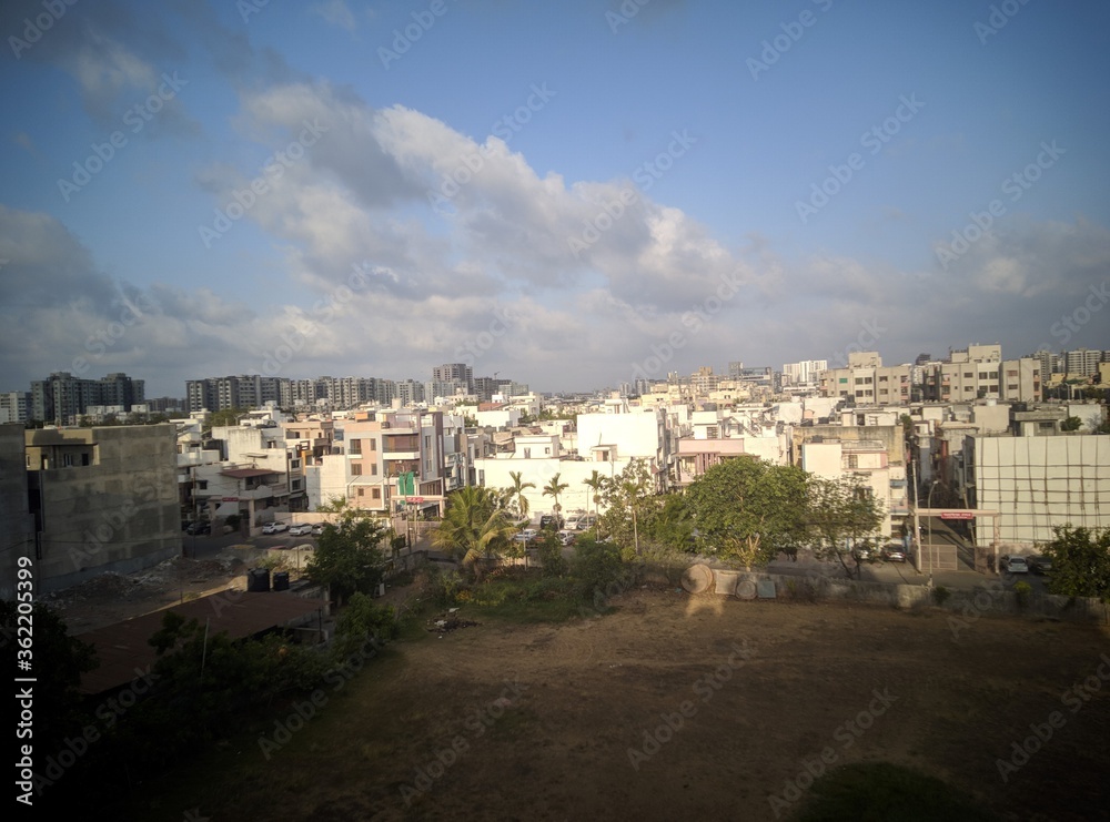 panoramic view of the city of Indian city