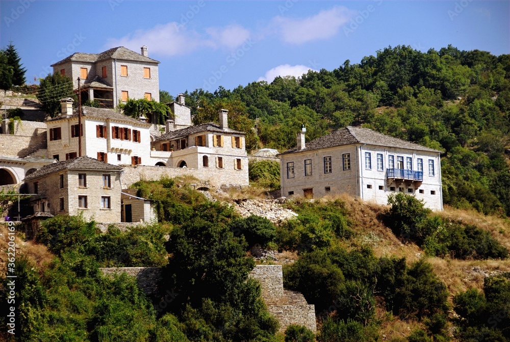 View of Vitsa village, one of Zagoria villages, Epirus region, north-western Greece.
