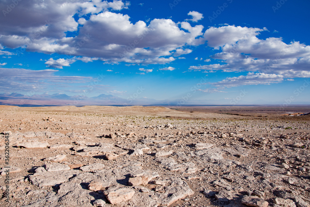 The Atacama Desert in Chile in evening light