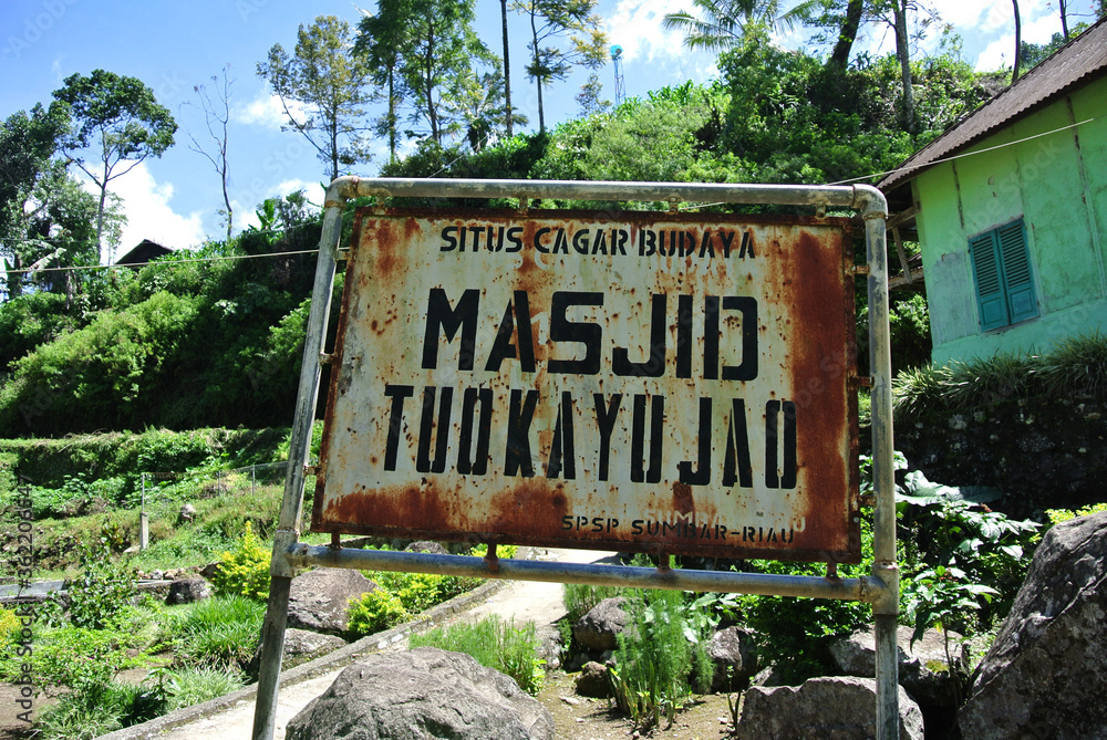 WEST SUMATERA, INDONESIA JUNE 8, 2014 Tuo Kayu Jao Mosque is located