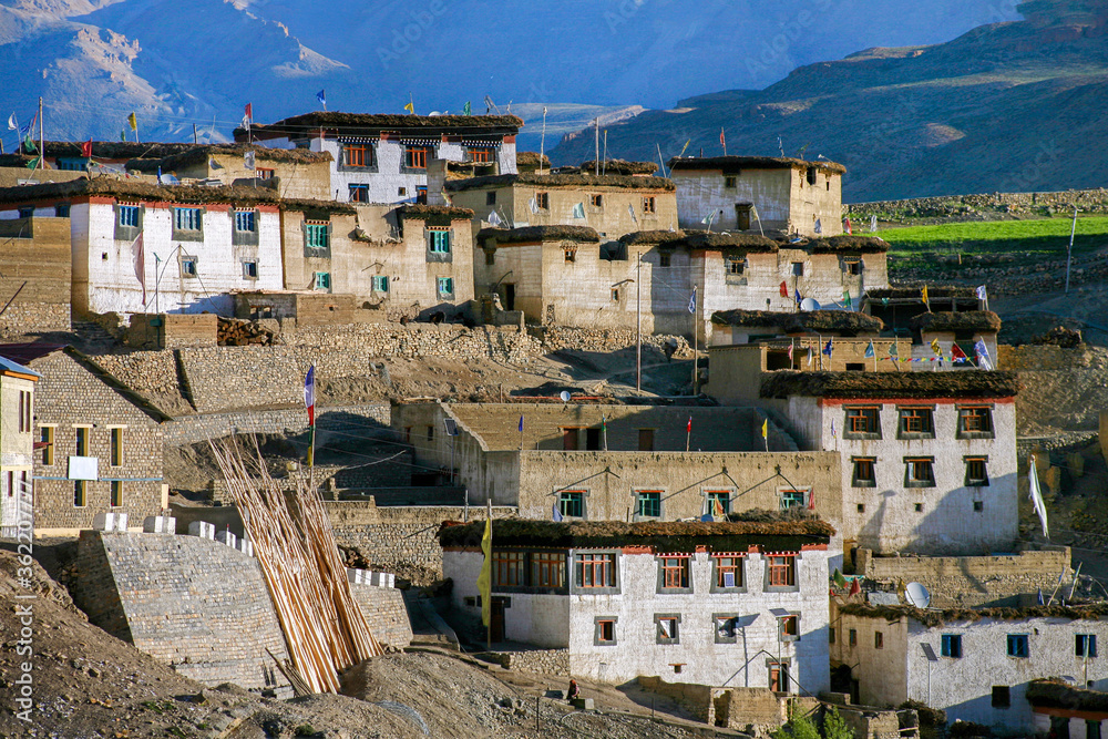 Kibber village, One of the world's highest villages in the Himalayas.