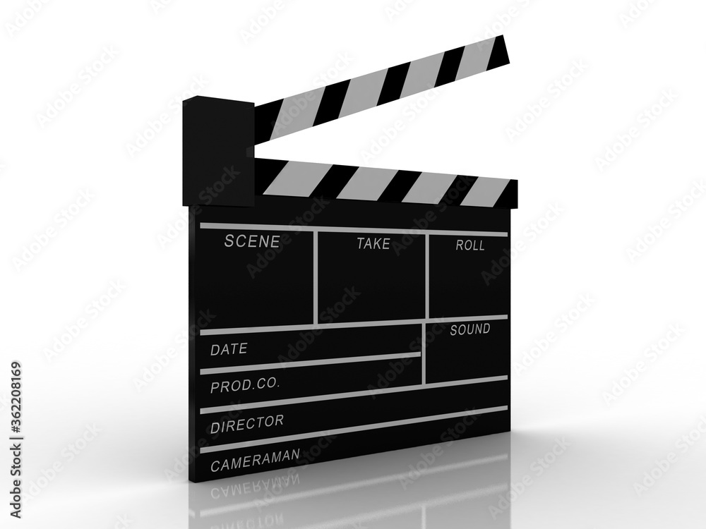 Obraz premium 3d rendering Film clap board