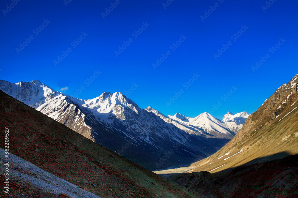 Spiti Valley Landscape, Near Kunzum Pass, Spiti Valley, Himachal Pradesh, India.