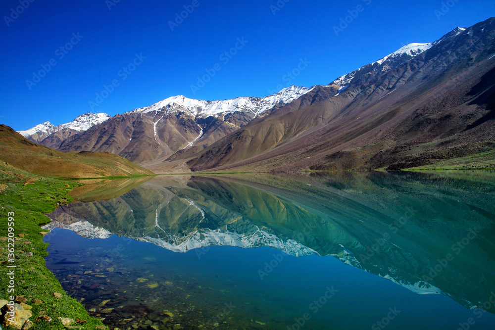 Chandratal Lake is a high altitude lake in Spiti Valley, India. Also known as Lake of the moon, Himachal Pradesh, India.