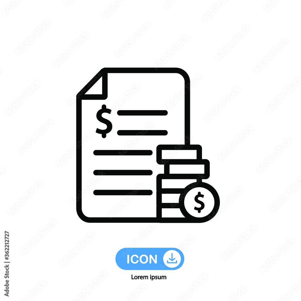 Money, budget icon vector isolated on white background Money, budget icon vector isolated on white background