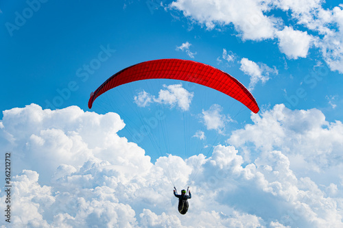 paraglider in the sky