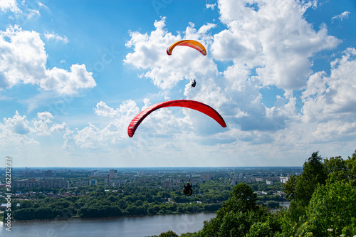 paraglider in the sky