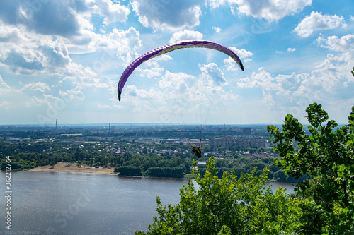 paraglider in the sky