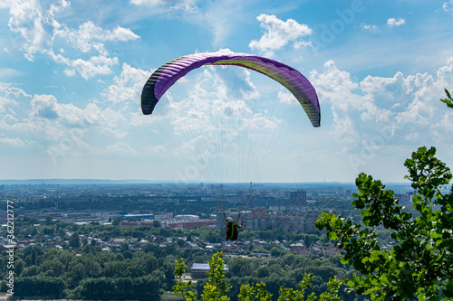 paraglider in the sky