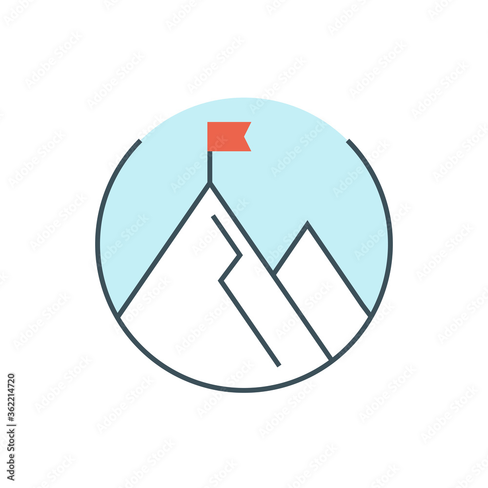 thin line business mission icon thin line business mission icon