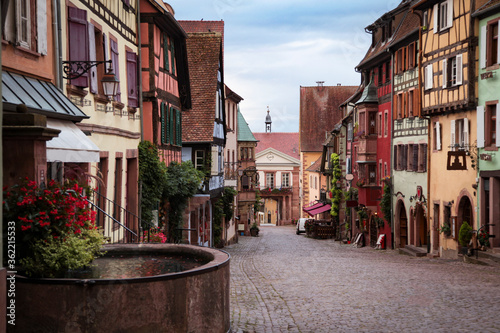 Fototapeta Naklejka Na Ścianę i Meble -  Pretty authentic street in small french town. Travel concept.