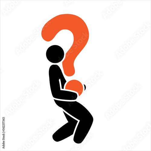 carry out a carry out a survey- person holding big and heavy question mark