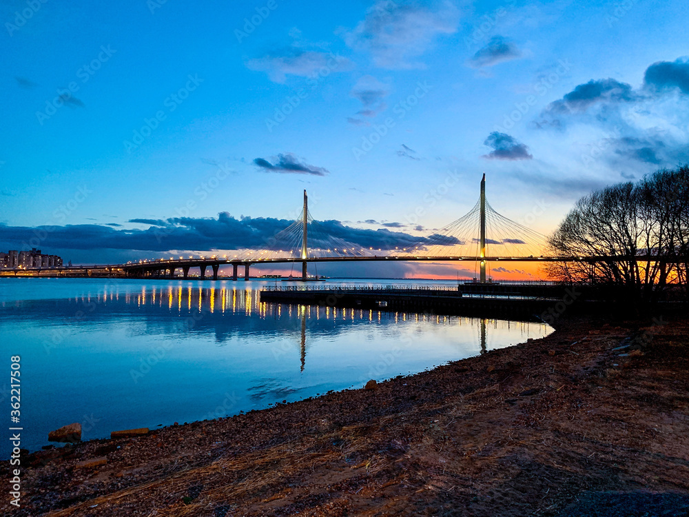 Obraz premium pier at sunset