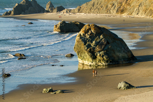 Sea Stacks at Bandon beach on the Oregon Coast at Bandon. photo