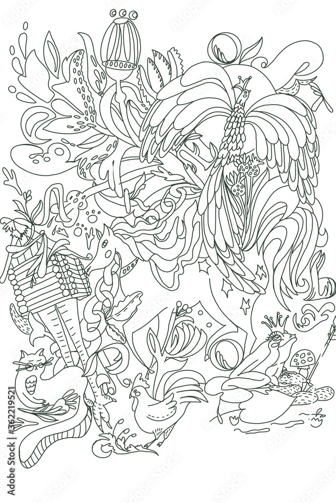 children's picture coloring line, album, art, for children, fantastic, print, coloring book, coloring book pages, childhood, interesting, pencil, doodle, fun, drawing, outline, illustration, picture, 