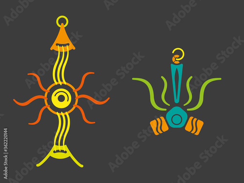 hipster jewelry on dark background