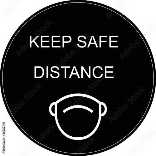 DISTANCIA SEGURA, VECTOR, KEEP SAFE DISTANCE, SANA DISTANCIA