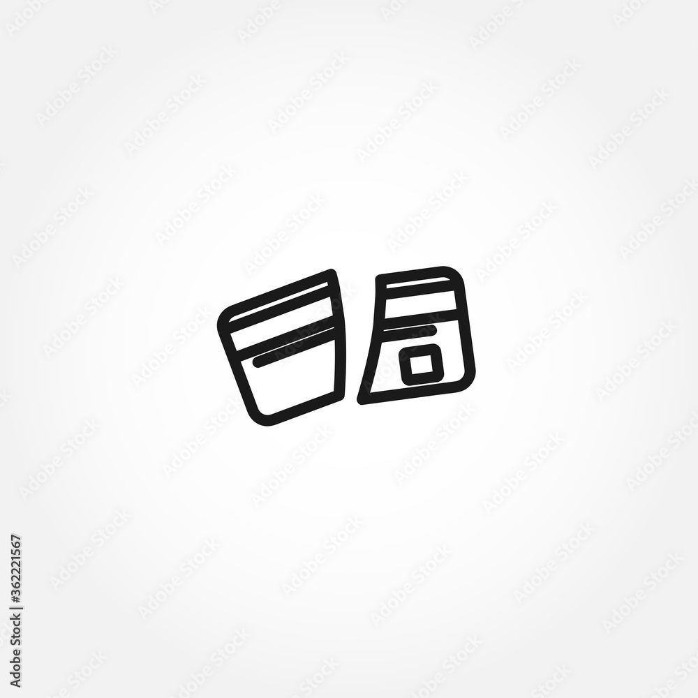 Fototapeta premium broken credit card line icon