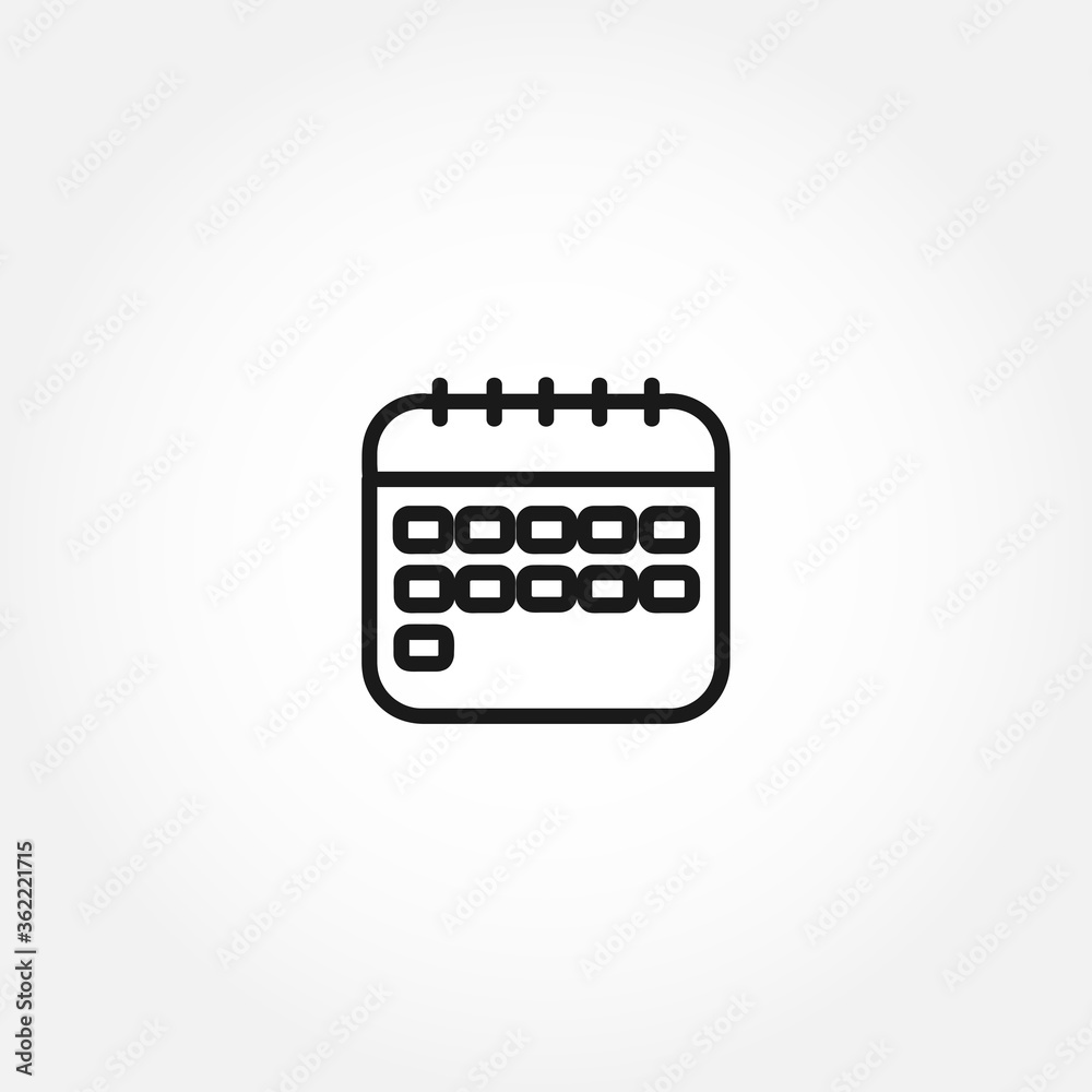 calendar isolated line icon. calendar icon calendar isolated line icon. calendar icon
