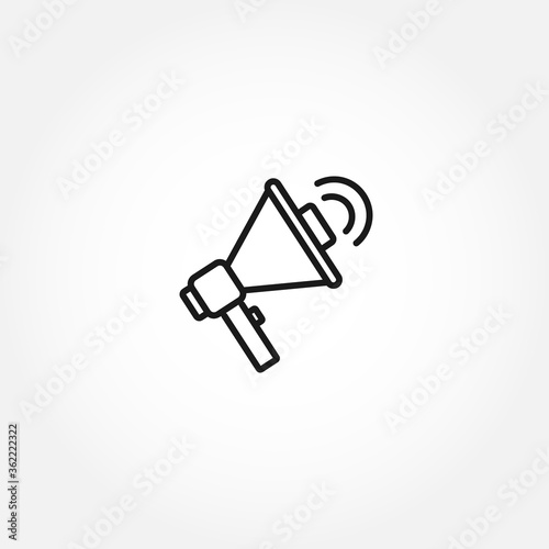 megaphone isolated vector line icon. agitation line icon