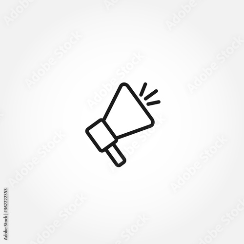 megaphone isolated vector line icon. agitation line icon