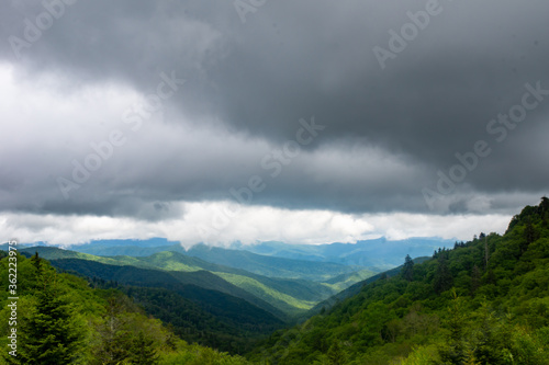 clouds over the mountains