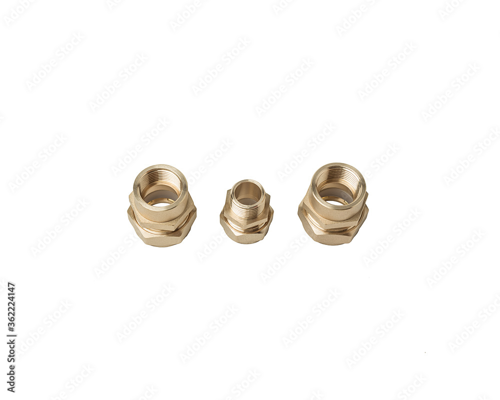 Brass couplings for connecting a stainless steel corrugated pipe system Brass couplings for connecting a stainless steel corrugated pipe system