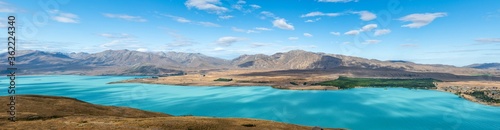 A view of Lake Tekapo in New Zealand. © Zachary