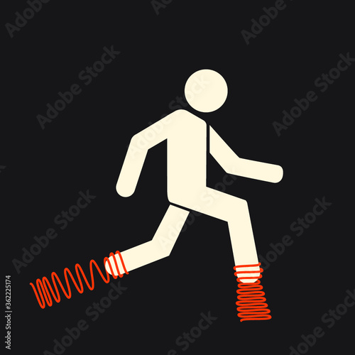 running faster by using attached helical springs 
