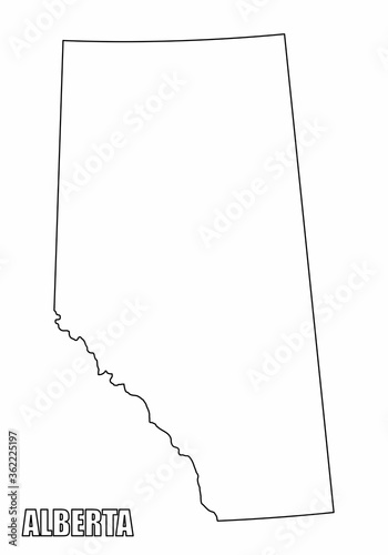 Alberta province outline map